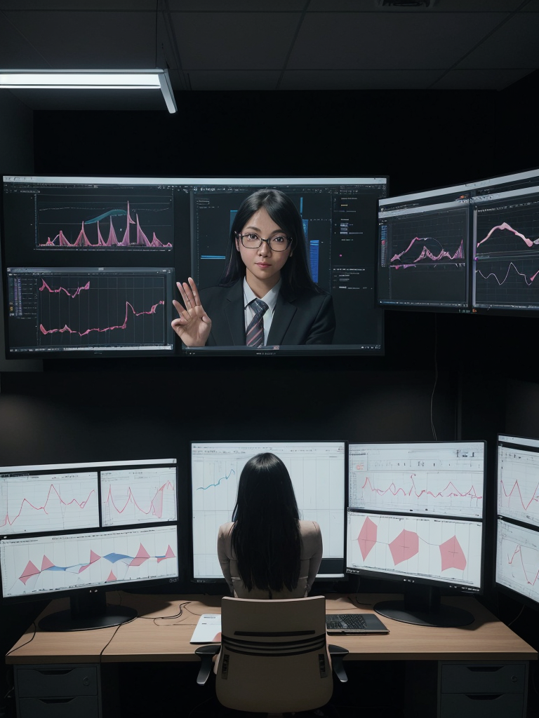 실무자가 AI 도구를 활용하여 전략을 세우는 모습