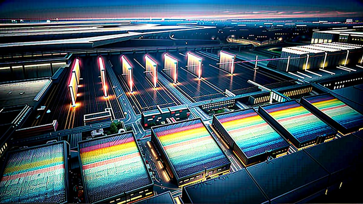 기가와트급 전력을 소비하는 하이퍼스케일 AI 데이터센터의 규모를 보여주는 조감도