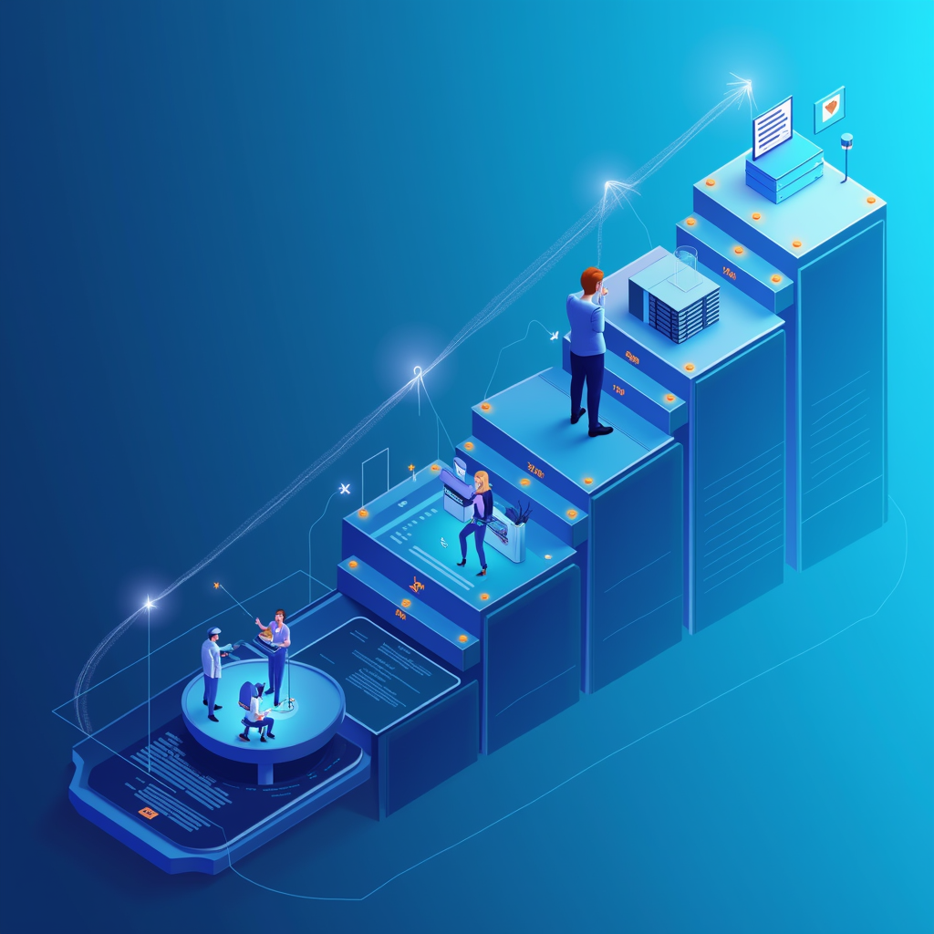 에이전틱 AI 도입 3단계 로드맵 인포그래픽 — 통제된 실험에서 에이전트 운영 모델까지의 단계별 진행 과정