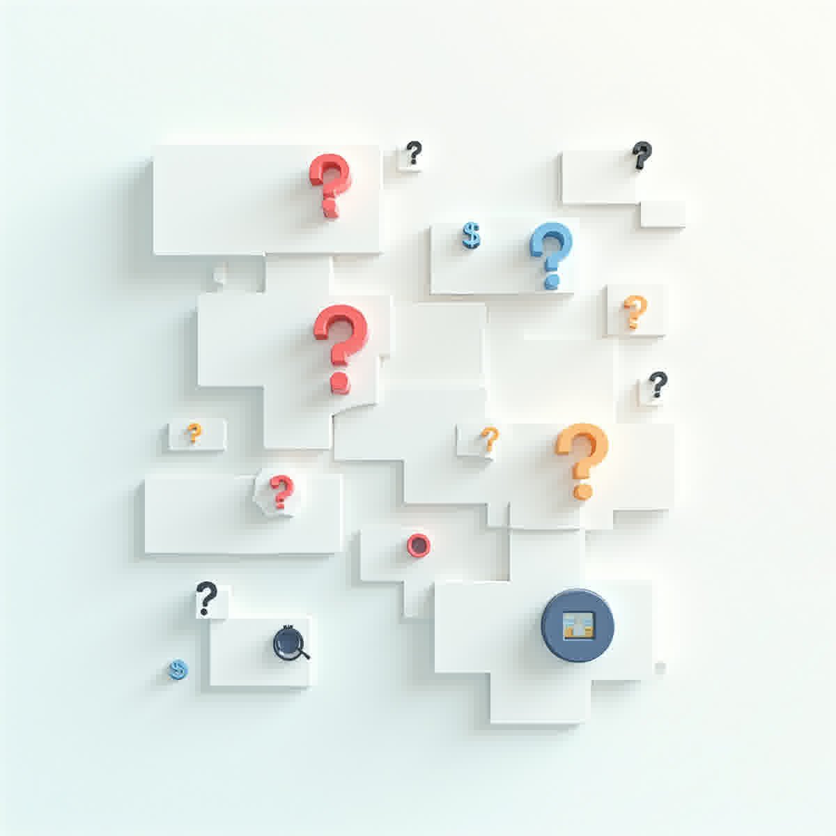 자주 묻는 질문 섹션을 위한 깔끔한 개념 디자인