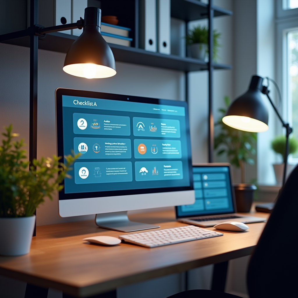 에이전틱 AI 도입을 위한 단계별 체크리스트를 보여주는 실무 가이드 일러스트