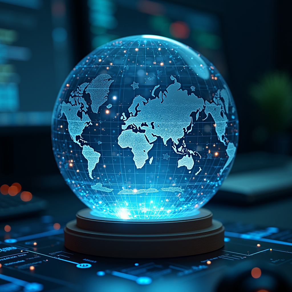 2026년 하반기 AI 업계 전망을 상징하는 미래 예측 일러스트