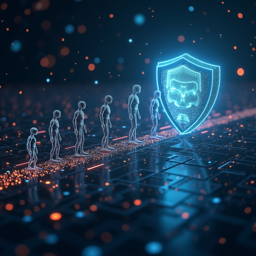 2026년 하반기 에이전틱 AI 전망 — 멀티 에이전트 협업, 피지컬 AI 융합, AI 거버넌스 강화를 시간축으로 보여주는 미래 전망 일러스트