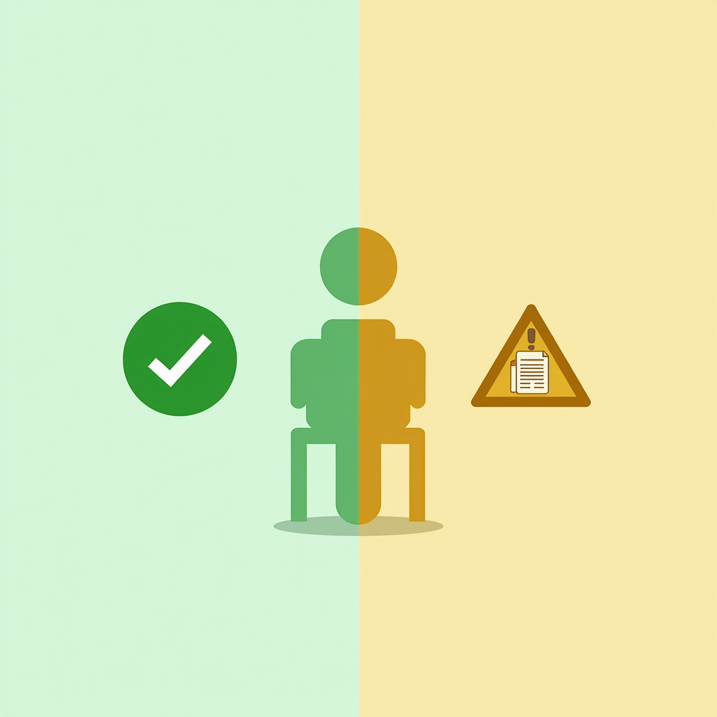 Claude Opus 4.7을 지금 쓸 상황과 보류할 상황을 좌우로 구분한 의사결정 비교 이미지