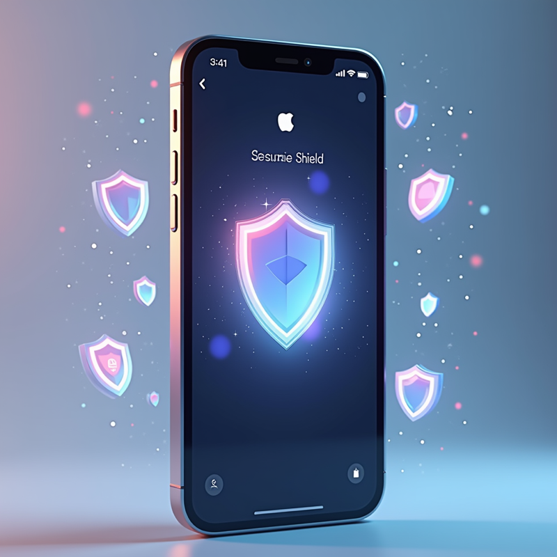 애플 시리가 구글 제미나이 엔진으로 재설계되는 파트너십을 보여주는 스마트폰 인터페이스 일러스트