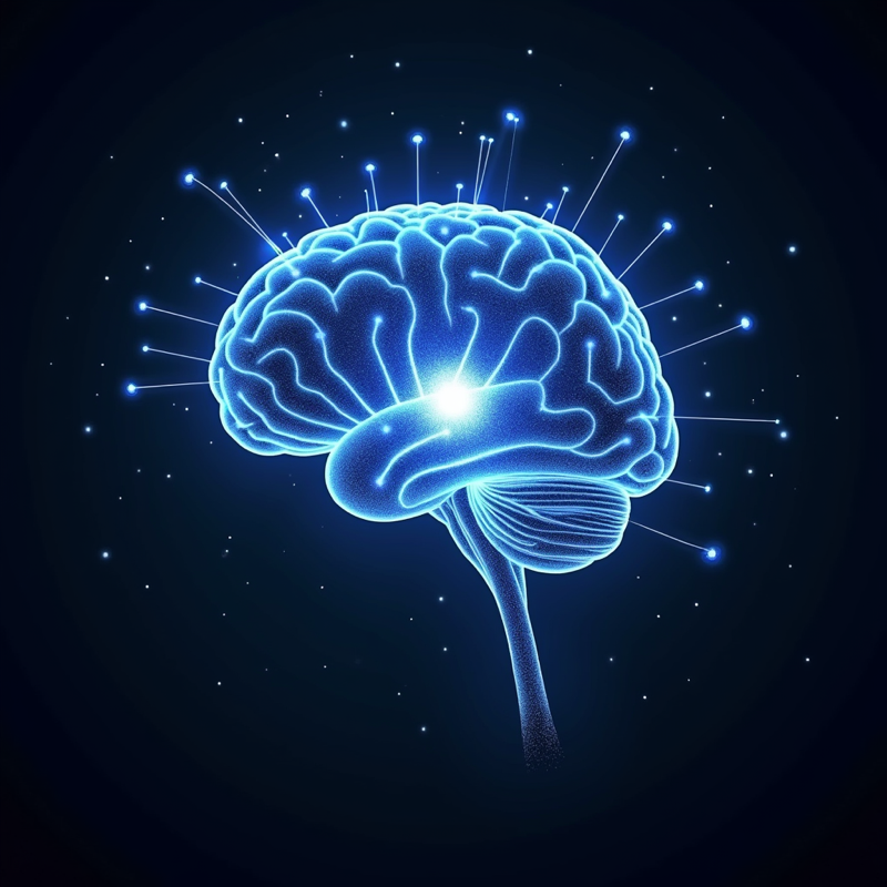 메타의 새로운 AI 모델 뮤즈 스파크를 상징하는 뉴럴 네트워크 시각화 일러스트