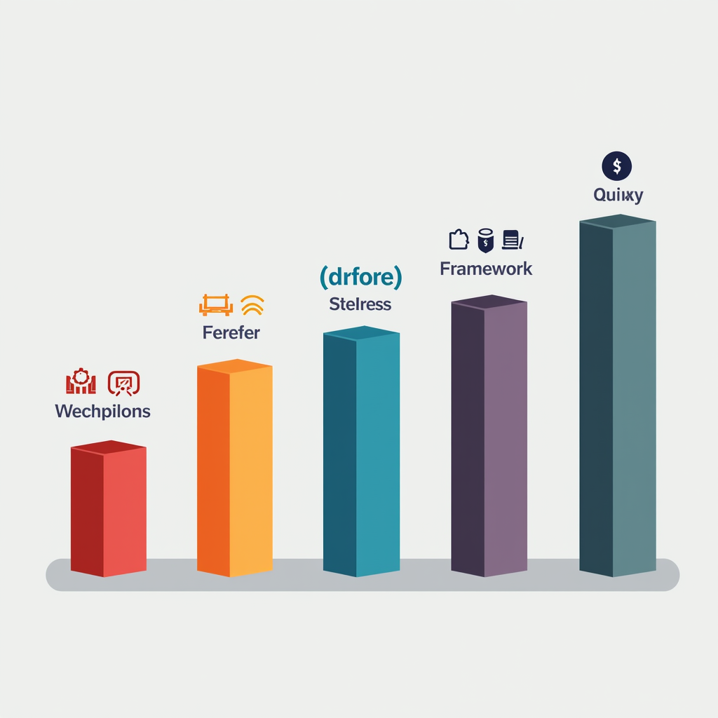 2026년 주요 에이전틱 AI 프레임워크 5종을 비교하는 인포그래픽
