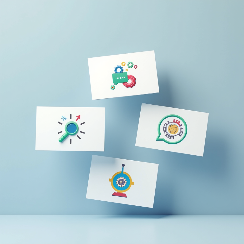 2026년 4월 AI 소식의 3가지 핵심 요약을 카드 형태로 정리한 일러스트