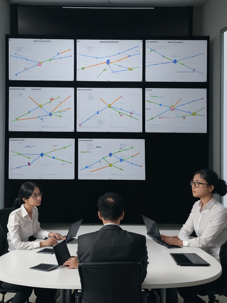 에이전틱 AI 도입 로드맵을 검토하는 비즈니스 리더의 모습