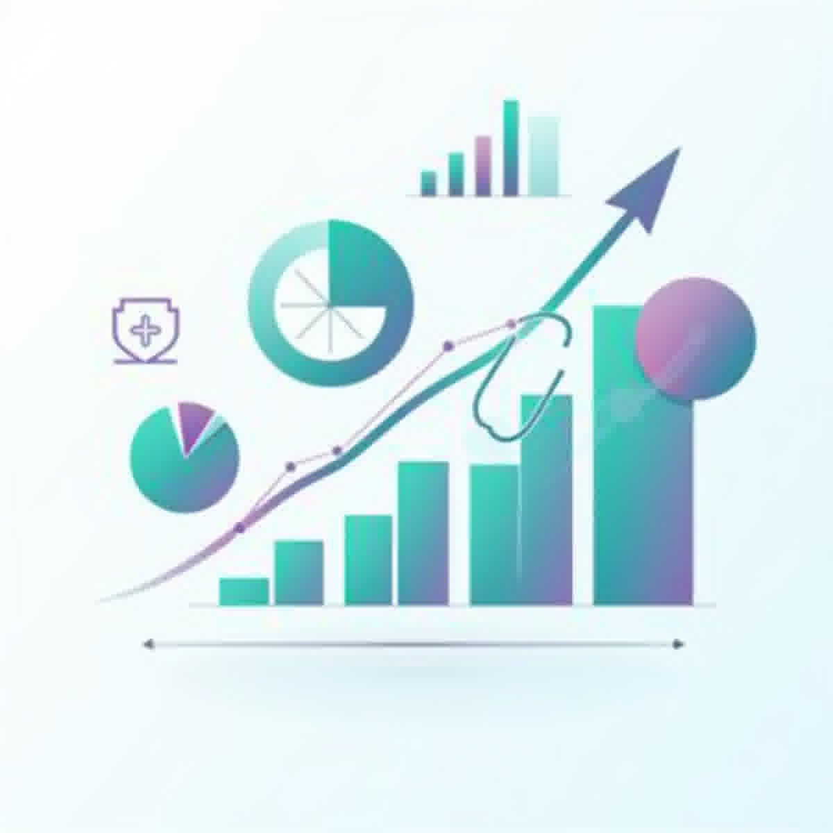 AI 헬스케어 시장 성장 데이터 시각화 인포그래픽