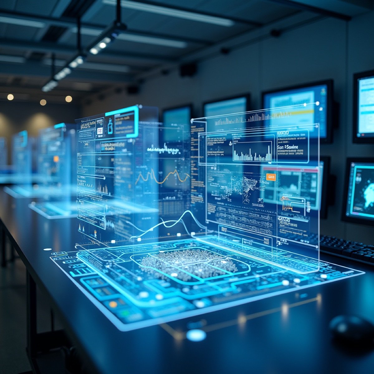 다섯 가지 모달리티를 동시에 처리하는 Gemini 3.1 Pro의 멀티모달 능력을 표현한 일러스트