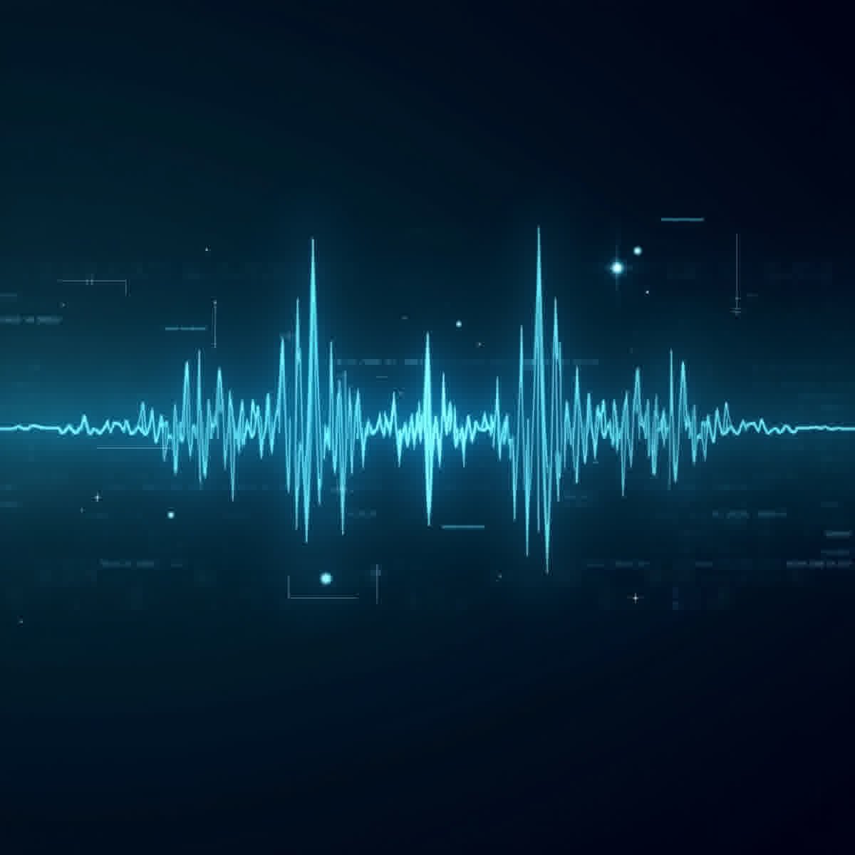 음성 파형이 심장 리듬 패턴으로 변환되는 AI 진단 기술 개념 이미지