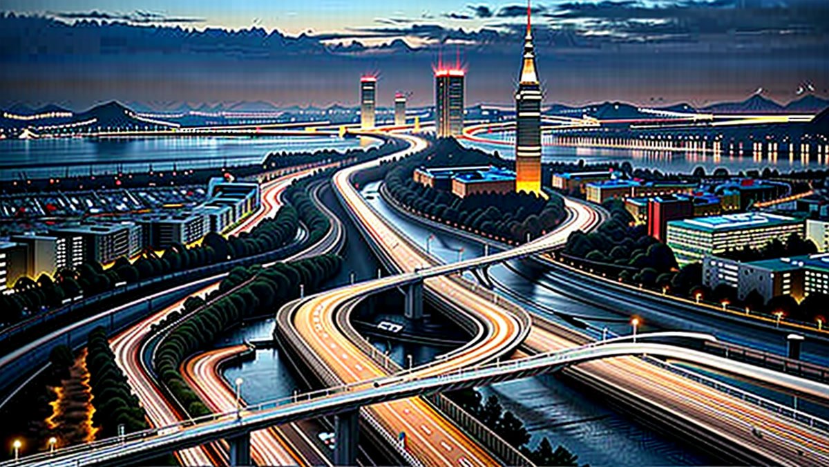 한국 HBM 반도체 공급망과 AI 인프라의 연결을 상징하는 웨이퍼 클로즈업과 서울 야경