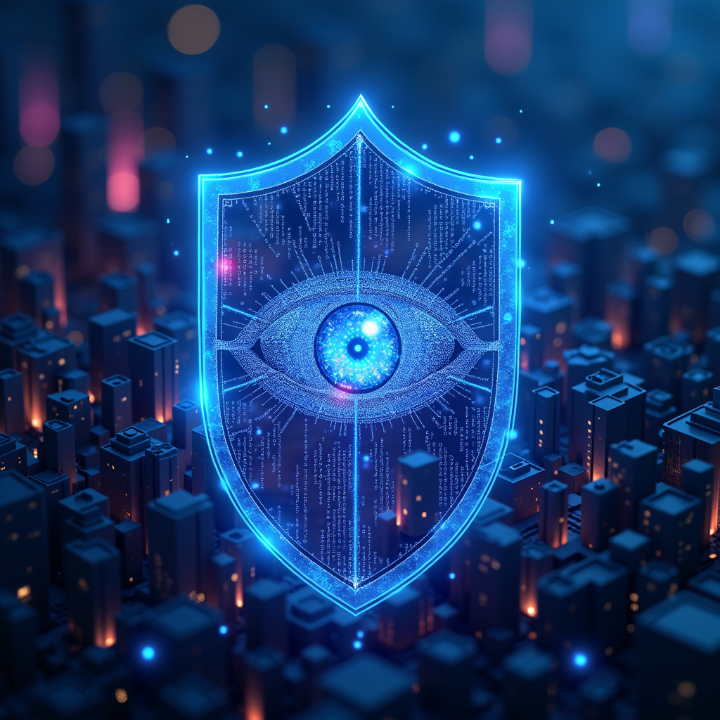 Claude Mythos Preview와 Project Glasswing이 구현하는 AI 기반 사이버보안 방어 체계 일러스트