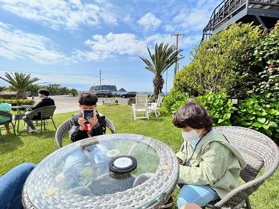 소담펜션, 조식을 기다리는 중