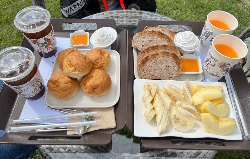 소담펜션에 묵었더니 소담카페에서 조식을 제공해 줌