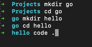 터미널(윈도우는 CMD) 열고 본인 프로젝트환경에서 프로젝트 폴더 생성해주고 비주얼스튜디오 실행(code .)